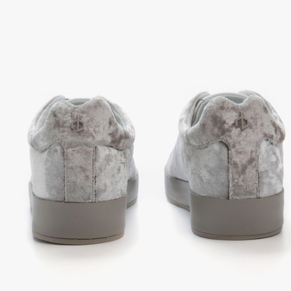 Rag and Bone RB1 Low Velvet Sneakers Grey - Picture 3 of 6